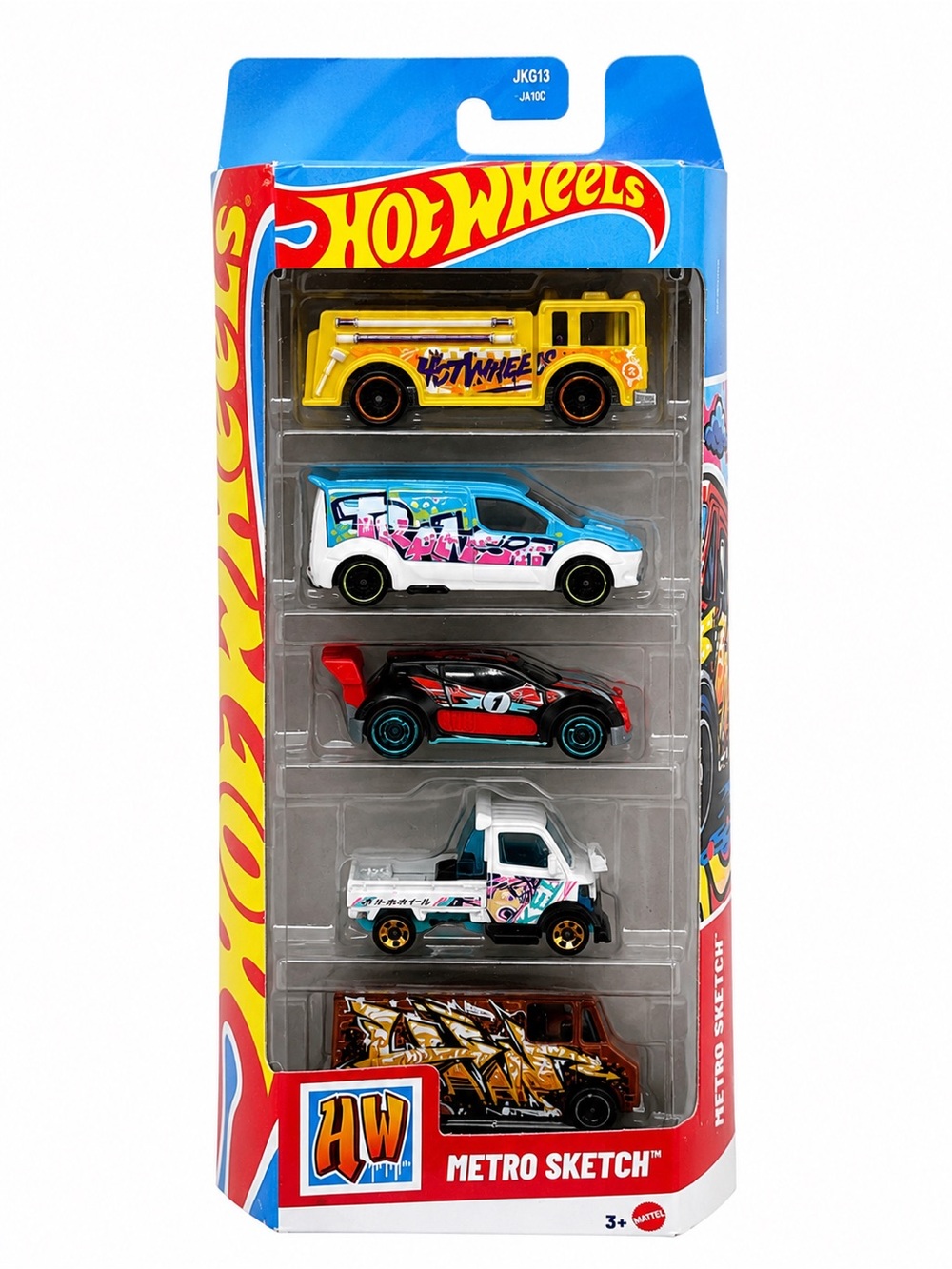 Hot Wheels Metro Sketch 5-Pack | Graffiti Cars Set | New Sealed